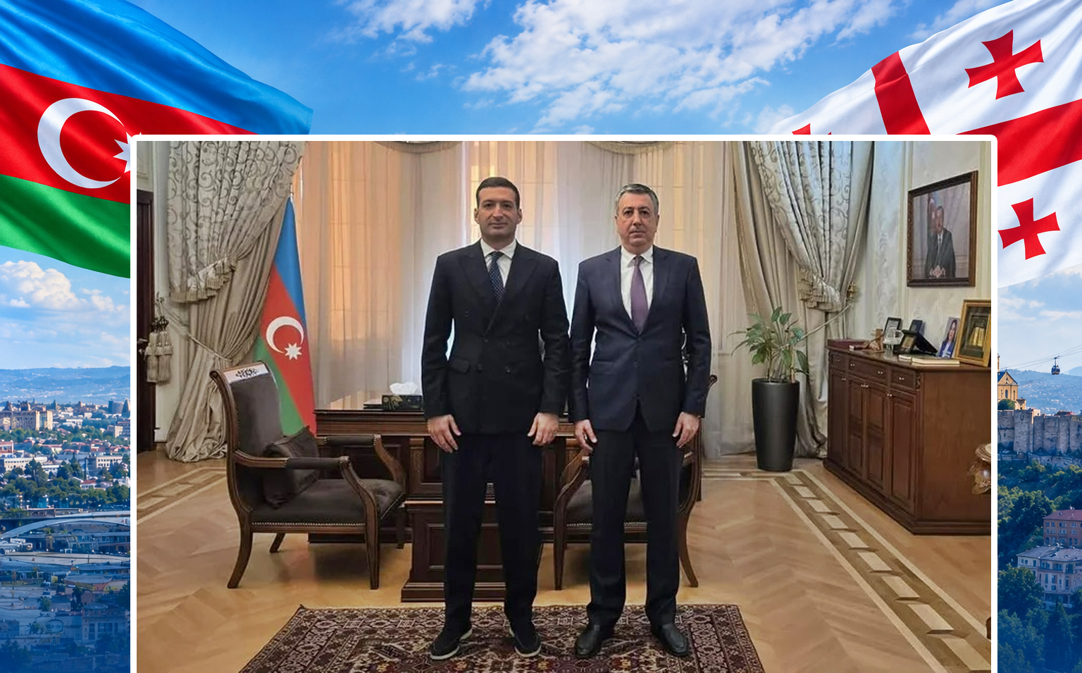 Faiq Quliyev ilə Mixeil Xidureli Azərbaycan və Gürcüstan arasında investisiya əməkdaşlığını müzakirə edib